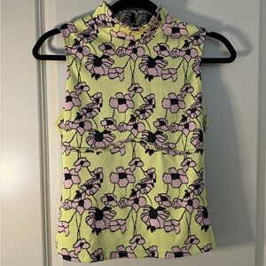 Zara floral high neck shirt